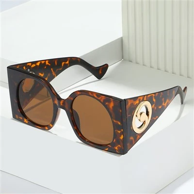 Brand Design Wide Leg Sunglasses Men