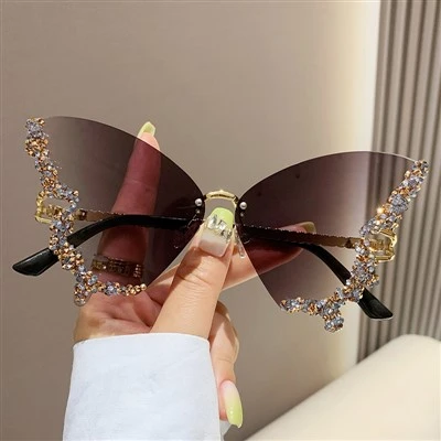 Butterfly Rhinestone Sunglasses