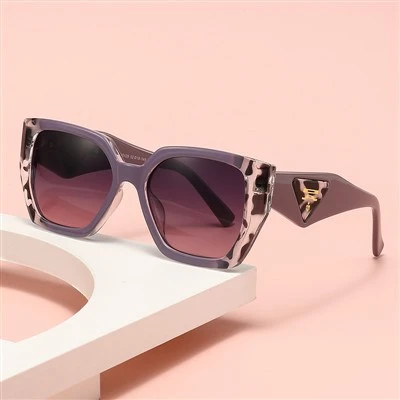 Leopard Irregular Frame Women Sunglasses