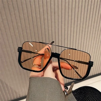 Metal Half Rimless Sunglasses