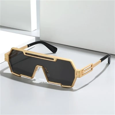 Metal Steampunk Mens Sunglasses One Piece
