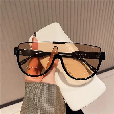 Oversized Half Frame Sunglasses