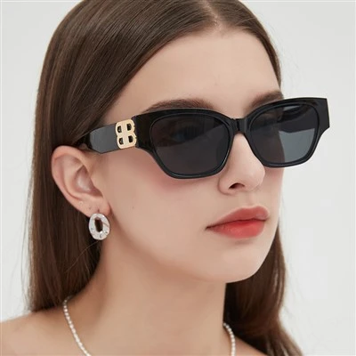Vintage Black Unisex Sunglasses