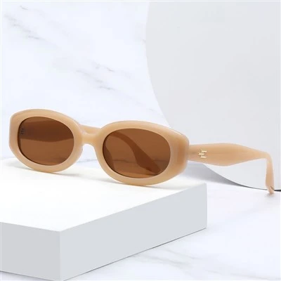 Vintage Plastic Small Oval Sunglasses
